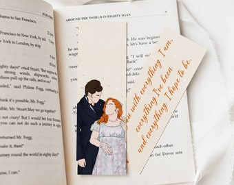 Penelope and Colin Bridgerton Bookmark | Regency Romance, Bridgerton Book Accessory, Romance Reader Gift, Book Lover, Reading Accessories