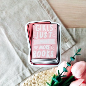 Les filles veulent juste plus de livres | Cadeau pour amoureux des livres, Sticker pour lecteurs, Sticker livresques, Cadeau pour les lecteurs, Merch livresque, Amateur de lecture