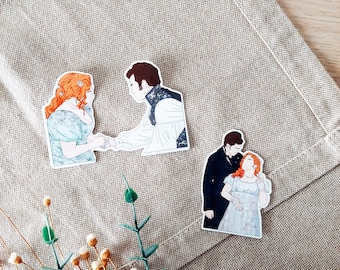 Penelope and Colin Bridgerton Sticker | Regency Romance Sticker, Bridgerton Accessory, Romance Reader Gift, Book Lover, Polin Sticker