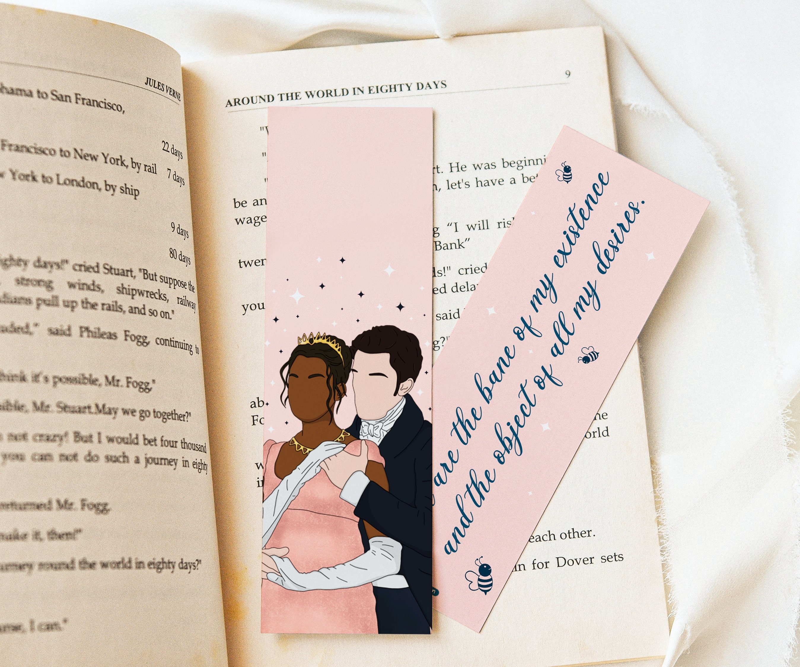 Kate and Anthony Bridgerton Bookmark | Regency Romance, Bridgerton Book Accessory, Romance Reader Gift, Book Lover, Reading Accessories