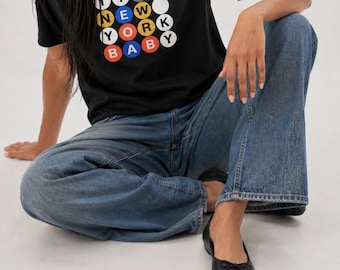 Its New York Baby | Standard Unisex Tee Graphic T-Shirt Concert Tour Fan Outfit Gift NYC Subway New York Kiwi Retro