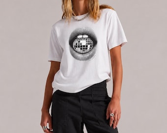 Just a Taste Standard Tee | Graphic Print T-Shirt Regular Discoball Disco Concert Tour Fan Outfit Gift Unisex Kissco Harry Styles Trendy