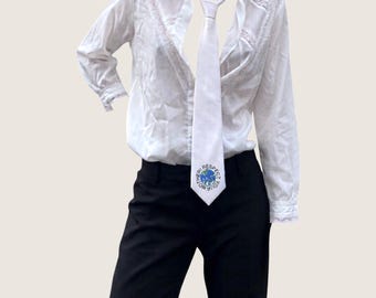 Corbata Madre Tierra / Corbata con escritura abstracta Planeta DJ Accesorio Atuendo de concierto Love Live on Tour / HS