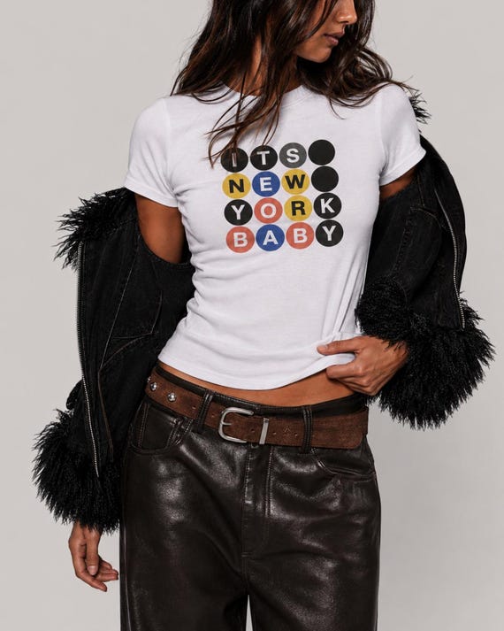 NY Baby Graphic Tee | Tee Slim Relaxed T-Shirt Concert Tour Fan Outfit Gift Unisex NYC Subway New York Kiwi Retro Kissco Harry Styles Trendy