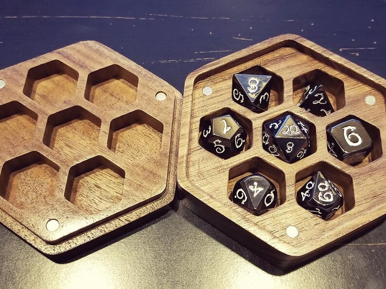 Demilich Wooden Hex Dnd Dice Tray Dungeons and Dragons Dnd Etsy