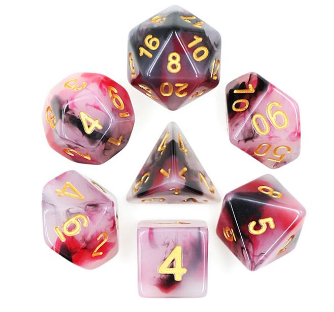 Blood Ghost Dnd Dice Set Dungeons and Dragons 7 Dice RPG - Etsy