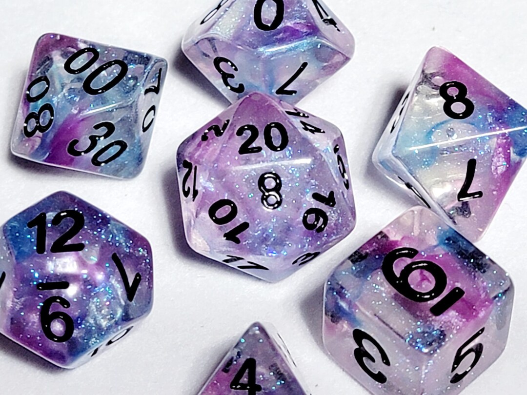Nebulous Galaxy Dnd Dice Set Dungeons and Dragons 7 Dice - Etsy