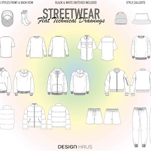 FLAT TECHNICAL DRAWINGS - Streetwear Edition