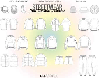 FLAT TECHNICAL DRAWINGS - Streetwear Edition