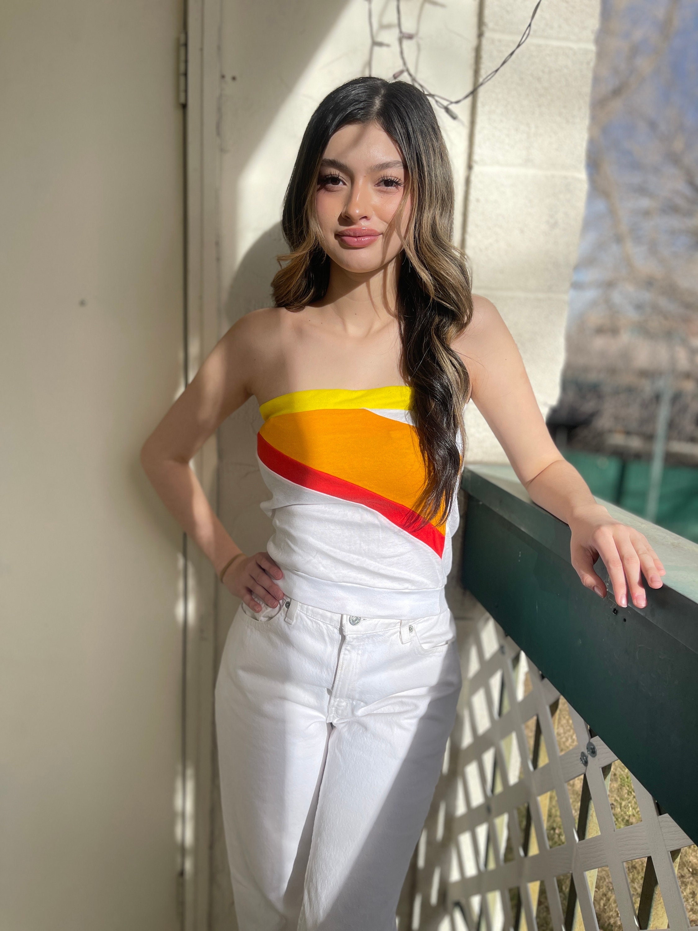 Color block Tube Top main image 1