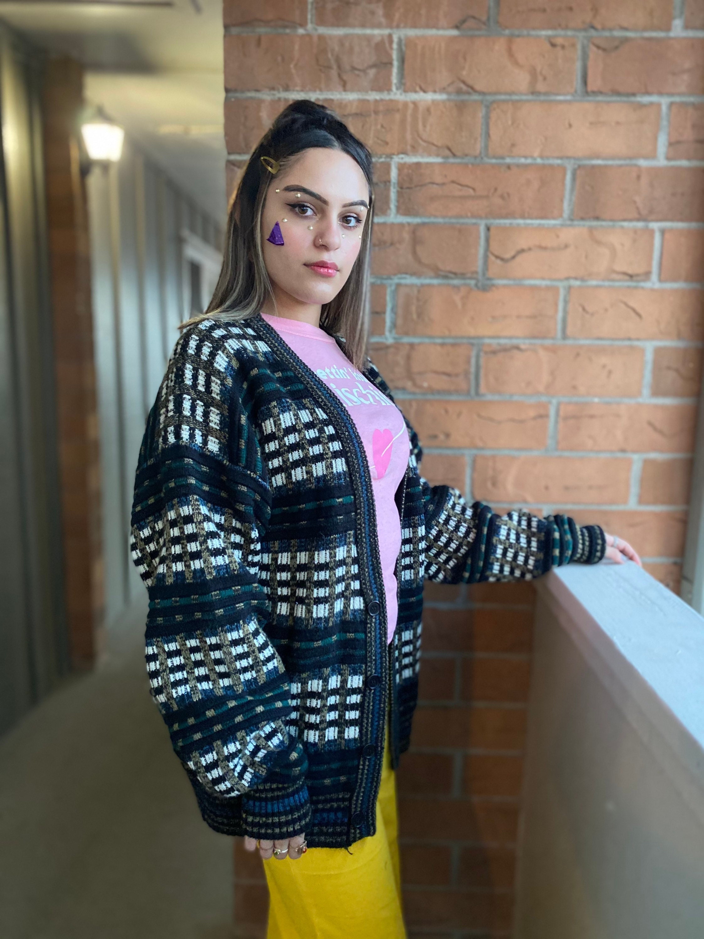 Grid Sweater - Etsy