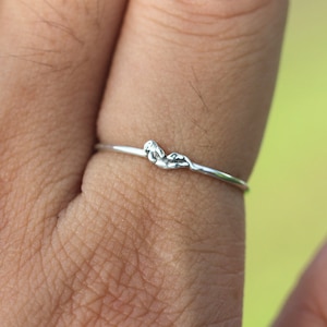 Dainty Sterling Silver Sea Otter Ring: Animal Lover Jewelry