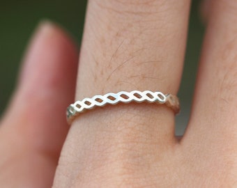 solid 925 sterling silver knot ring,Infinity Knot Ring, Midi Ring,Dainty Twisted Infinity Ring,ring silver,Infinity ring,stacking ring