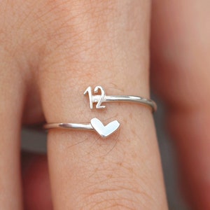Custom Sterling Silver Number Ring: Personalized Numeric Jewelry