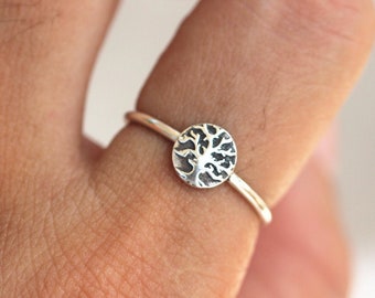 tree ring,family tree ring, Tree of Life Ring,silver ring,solid 925 silver,birthday jewelry