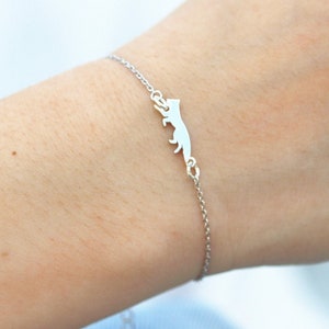 925 sterling silver fox bracelet,natural animal bracelet,adjustable bracelet,dainty silver bracelet,gift idea for her