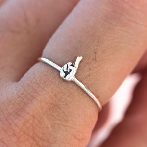 925 Sterling Silver Hand Gesture Ring: Dainty Finger Cross Ring