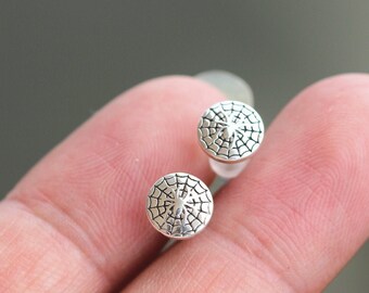 925 Silber Spinne Web Ohrstecker, Spinne Ohrringe, Tierliebhaber Schmuck
