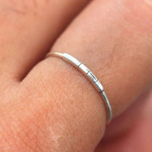 Custom Morse Code Sterling Silver Ring: Secret Message Jewelry