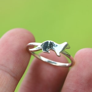 Sterling Silver Sea Otter Ring: Animal Jewelry