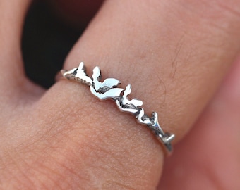 BHPG, 925 silver bats ring,bat ring,silver ring ,unique ring,natural animal ring,animal lover jewelry