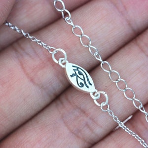 925 sterling silver Eye of Horus bracelet,Key of Life bracelet,Egyptian bracelet,eye bracelet,charm jewelry,girlfriend gift