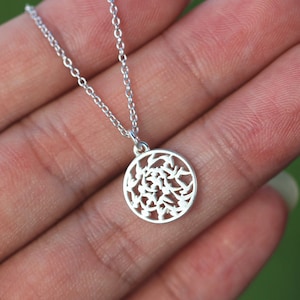 Sterling Silver Bird Necklace: Flock of Birds Charm, Animal Lover Jewelry