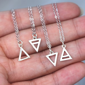 925 Silber Element Symbol Kette: Luft, Wasser, Feuer, Erde Amulett