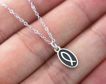 Chaîne Avec Crochet En Forme De Poisson Pour Homme - Argent Sterling, Pendentif Punk Gothique Religieux, Bijoux Style Punk