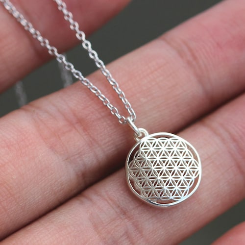 Flower of Life Necklace Flower of Life Sacred Geometry Etsy