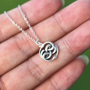 solid 925 silver snake necklace,Ouroboros necklace,Infinite snake jewelry,animal jewelry,Infinity knot jewelry