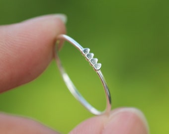 925 Sterling silver water drop ring,midi silver ring