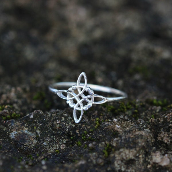 sterling silver infinite knot ring,Cross Knot ring,Celtic cross ring,cross ring, love knot ring,Irish jewelry,meanfully jewelry