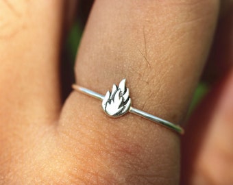 925 silver fire ring