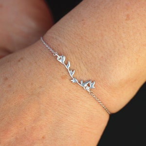 Sterling Silver Bird Bracelet: Adjustable Flock of Doves Jewelry