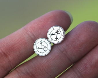 925 silver sigil of lilith earrings,Seal Sigil of Lilith jewelry,Mythology jewelry,Pagan earrings,Witchcraft earrings