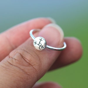 925 silver sigil of lilith ring,Seal Sigil of Lilith jewelry,Mythology jewelry,Triple Goddess ring,moon jewelry,Pagan jewelry,Wiccan Jewelry