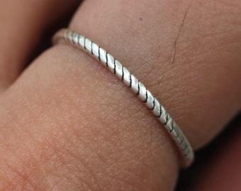 925 silver dainty silver ring,925 Silver Dainty Thin Band Knuckle Finger Midi Ring