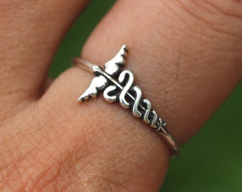 925 silver Physician ring,dainty doctor jewelry,Physician Assistant jewelry,Medical jewelry