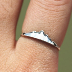 Solid 925 Silver Mountain Ring,midi Silver Ring,simple Mountain Jewelry,Minimalist JEWELRY,gift Idea