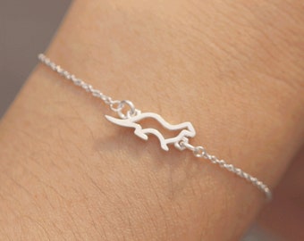 Sterling Silver Bracelet Sea Otter Bracelet Sterling Silver Otter Bracelet Best Friend Bracelet Animals Jewelry Etsy
