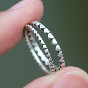 Sterling Silber kleine Liebe Herz Ring, dünne Silber Ring, Sterling Silber Liebe Ring