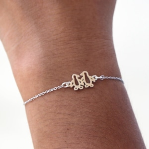 BHPG, 925 sterling silver Penguin bracelet,couple jewelry,lover jewelry,girlfriend gift,Pet Jewelry Animal Pet jewelry