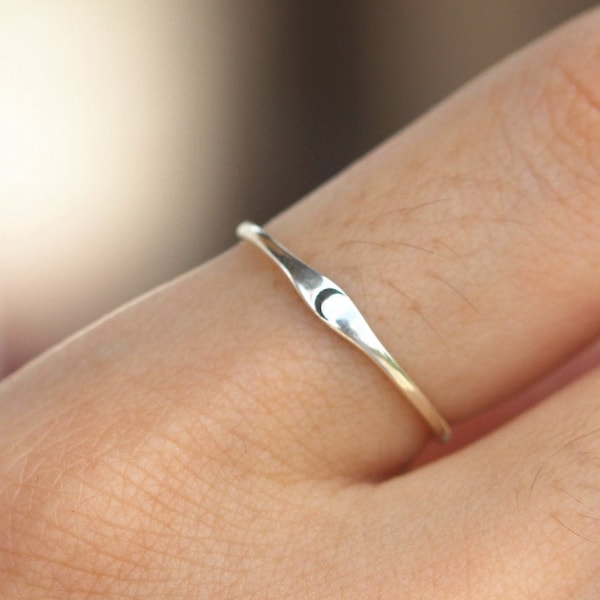 I love you to the moon and back,midi moon ring,crescent moon ring,ring silver,simple moon jewelry,solid 925 silver dainty jewelry