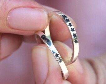 sterling silver custom minimal star ring