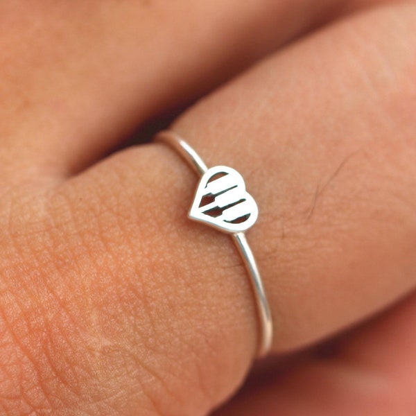 925 silver The piano keys ring,silver heart Ring,love ring,Piano Themed Ring, Music Lover Ring,teacher ring,music jewelry,