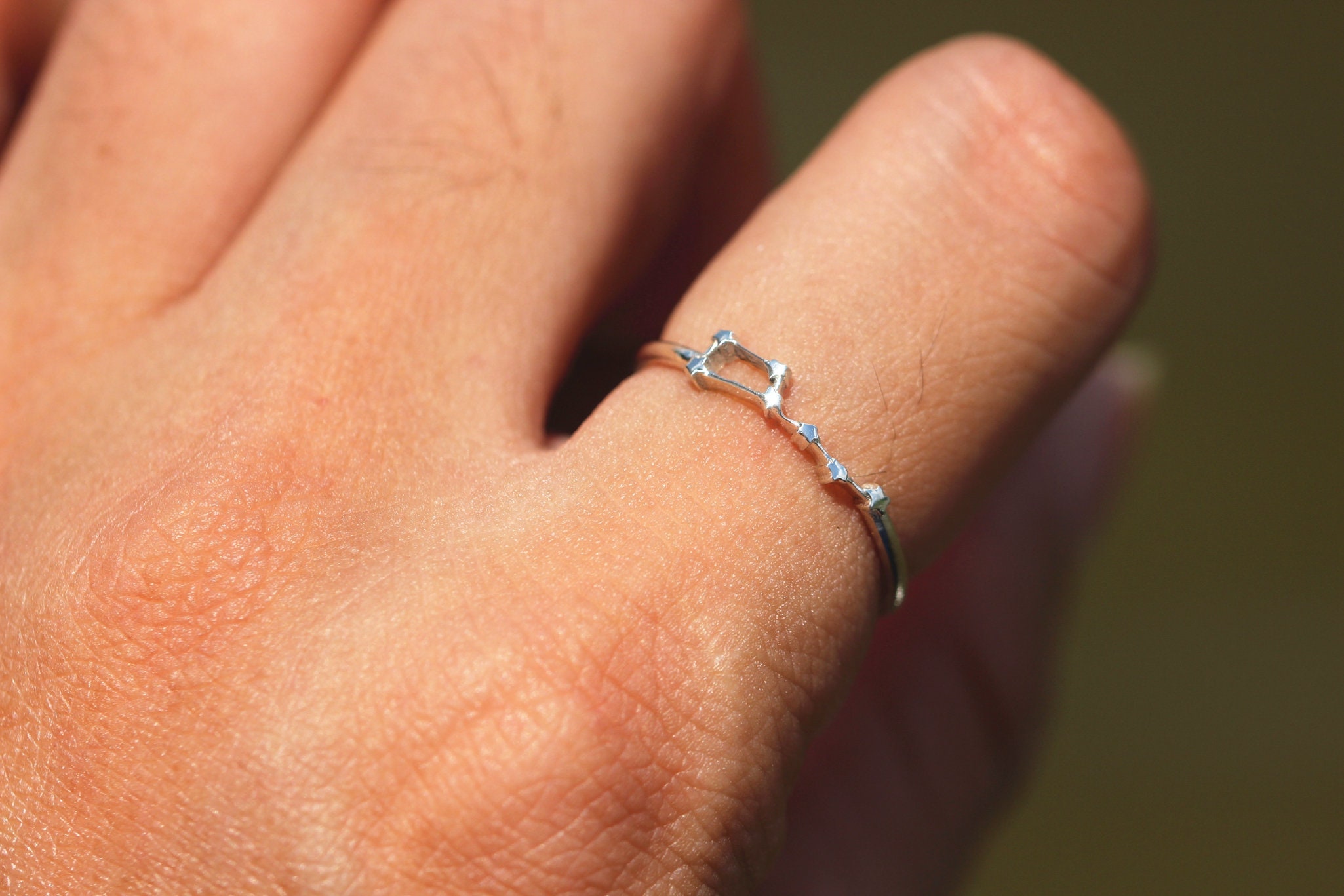 Solid 925 Sterling Silver Star Ring, North Star Ring