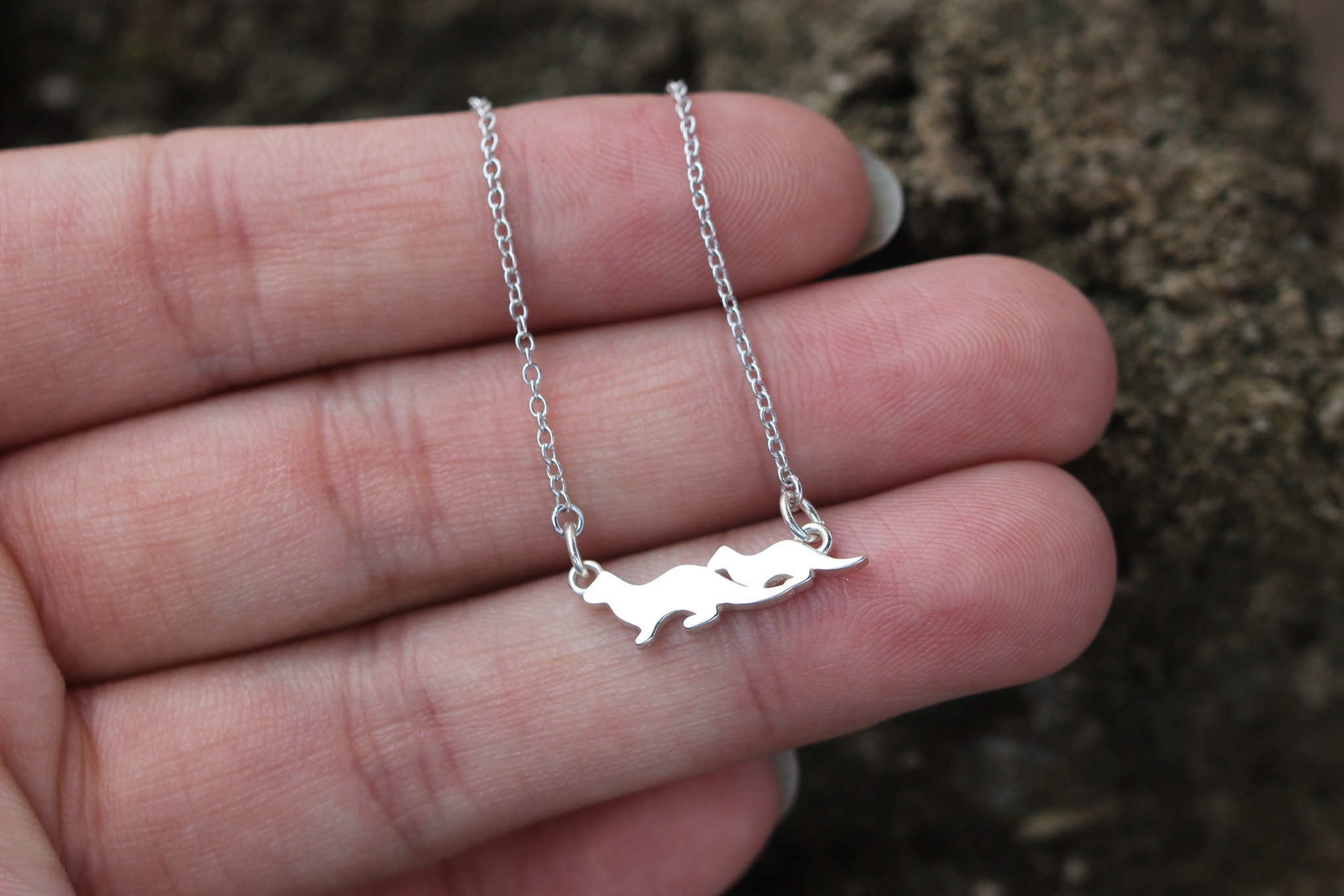 Solid 925 Silver Custom Family Sea Otter Necklaceotter - Etsy Denmark Solid 925 Silver Custom Family Sea Otter Necklaceotter - Etsy Denmark