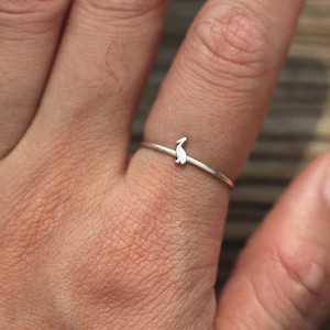 925 Silver Pelican Ring: Dainty Bird Beach Jewelry