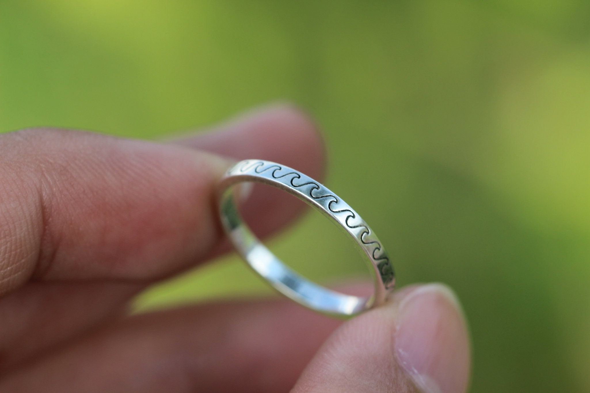 Anello hot sale onda argento